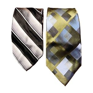 Croft And Barrow‎ Set of 2 Men's Ties Stain Resistant Silk